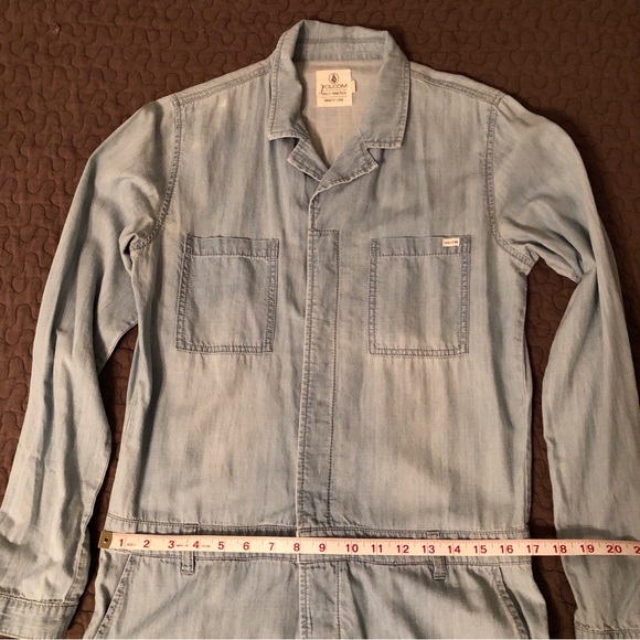 Volcom Lightweight Stonewashed Denim Jumpsuit - Picture 7 of 9